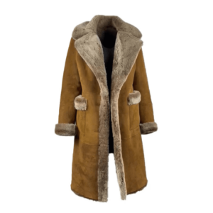 Sabina Tobacco Long Shearling Coat