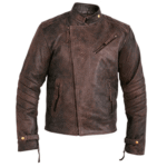Floyd's Vintage Copper cafe racer style leather jacket