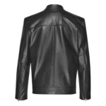 Bandit Black Cafe Racer Heavy Leather Jacket - Image 3
