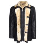 Alex's brown shearling driving coat - Image 2