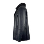 Alex's Black Shearling Driving Coat - Image 2