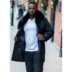 Farrel's Cashmere 3/4 length trench coat with Fox Fur collar - Image 3