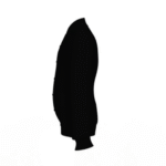 Black Varsity Letterman Jacket with Black Sleeves - Image 2