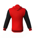 Red Varsity Letterman Jacket with Black Sleeves - Image 2