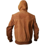 Marek Tan suede leather hoodie - Image 2