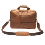 Tan Leather Briefcase laptop Bag - Image 3