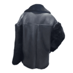 Sophia's Black and gold shearling coat - Image 4