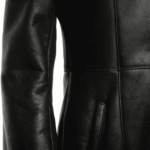 Caitlan’s Black Shearling Sheepskin Full Length Long Coat With Fox Fur Trim - Image 4