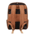 Tan Brown Leather Backpack - Image 2