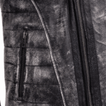 Miles stone wash biker leather jacket - Image 7