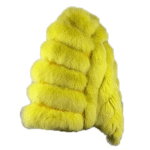 Women's Yellow Fox Fur Cape/ Poncho - Image 2
