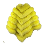 Women's Yellow Fox Fur Cape/ Poncho - Image 3