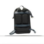 Urban Navy Leather Backpack - Image 4