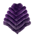 Women's Purple Fox Fur Cape/ Poncho - Image 3