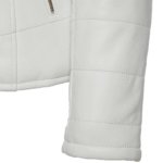 Snowy White golden puffer winter Jacket - Image 5