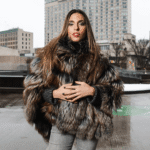 Women's Crystal fox fur cape/poncho - Image 3