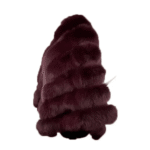 Women's Burgundy Fox Fur Cape/ Poncho - Image 2