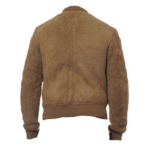 Suede bomber jacket with ribbed collar - Image 2