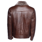 Dashiell brown trucker shearling jacket - Image 2