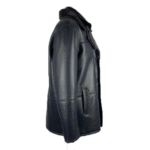 Alex's Black Shearling Driving Coat - Image 3
