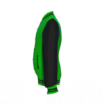 Light Green Varsity Letterman Jacket with Black Sleeves - Image 6