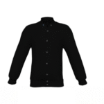 Black Varsity Letterman Jacket with Black Sleeves