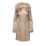 Gracie’s Hooded Sheepskin Shearling Jacket With Fox Fur - Image 2