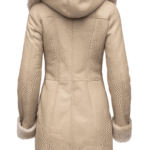 Gracie’s Hooded Sheepskin Shearling Jacket With Fox Fur - Image 4