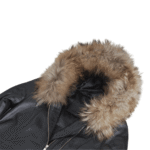 Natalie black winter coat with fur cuffs - Image 3