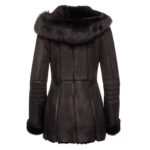Ayva's brown shearling coat - Image 2