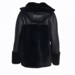 Elena black Reversible shearling jacket - Image 2