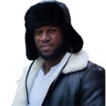 Sheepskin Shearling Black Aviator Hat - Image 3