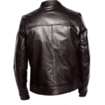 Plain black moto style jacket - Image 2