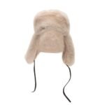 Sheepskin Shearling Brown Aviator Hat - Image 3
