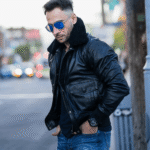 A2 Bomber Aviator leather jacket - Image 3