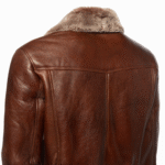 Dashiell brown trucker shearling jacket - Image 3
