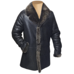 Hal Park's Black Traditional shearling sheepskin coat