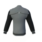 Grey Varsity Letterman Jacket with Black Sleeves - Image 5