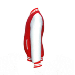 Red Varsity Letterman Jacket with White Sleeves - Image 2