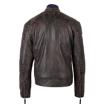 Men's Benton Distressed moto style Leather Jacket - Image 3