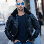 A2 Bomber Aviator leather jacket - Image 4