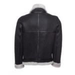 Hampton's Classic Brown B-3 Bomber Aviator Shearling Jacket with collar belt - Image 6