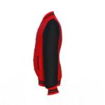Red Varsity Letterman Jacket with Black Sleeves - Image 4