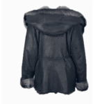 Michelle Toscana Shearling Jacket with Hood - Image 3