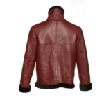 Aurelius Burgundy B3 bomber shearling jacket - Image 5