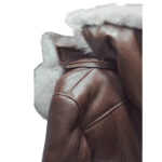 Gianna's brown shearling fur coat - Image 4
