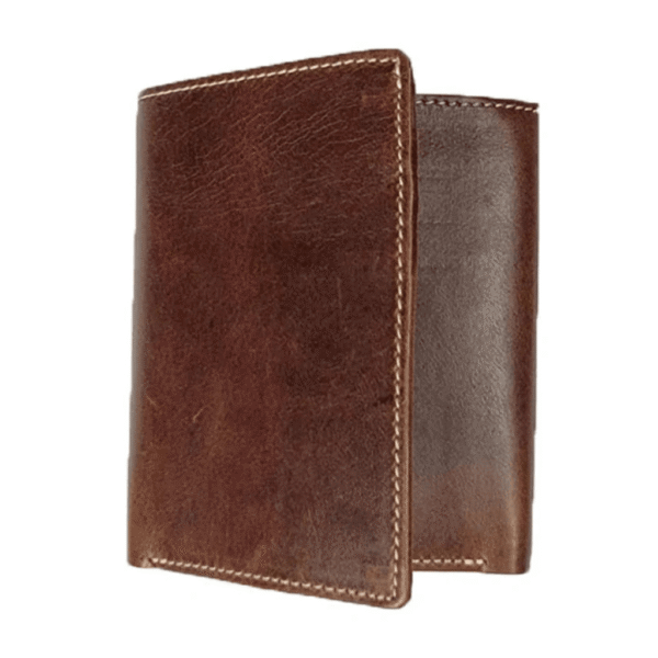 Brown Tri-fold Horsehide Leather wallet