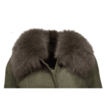 Caitlan’s Shearling Sheepskin Full Length Long Coat With Fox Fur - Image 2