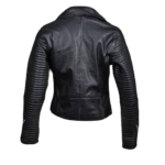 Nyah’s Biker Style Jacket With Ribbed Sleeves - Image 2