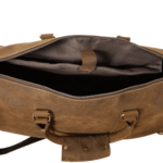 Vintage Leather Business Travel Duffel Bag - Image 2
